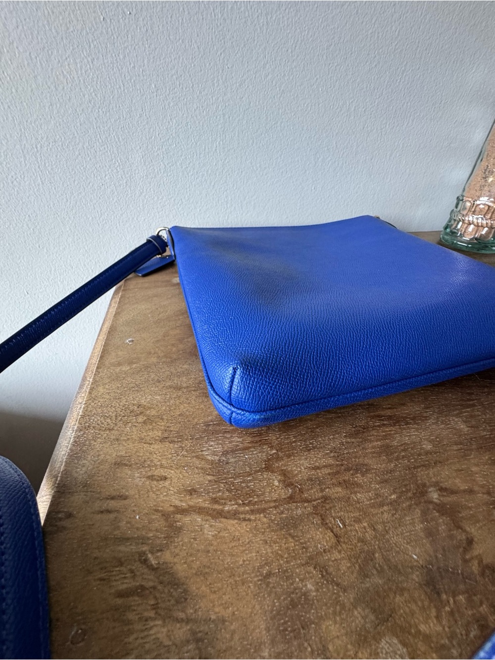COACH Rowan large file bag blue Leather Crossbody Bag - Picture 8 of 10